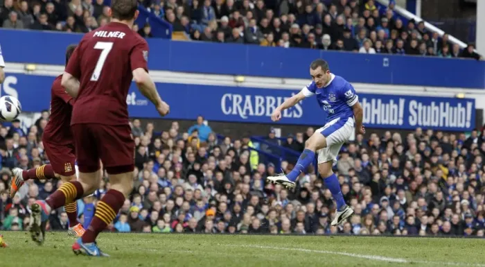 Framed Print : Leon Osman's First Goal: Everton's 2-0 Victory Over Manchester City (16-03-2013, Goodison Park) Framed Print : Leon Osman's First Goal: Everton's 2-0 Victory Over Manchester City (16-03-2013, Goodison Park)