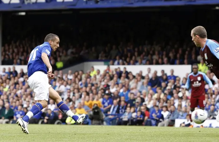 Framed Print : Leon Osman's Game-Winning Goal: Everton vs. Aston Villa, Barclays Premier League (Goodison Park, 10 September 2011) Framed Print : Leon Osman's Game-Winning Goal: Everton vs. Aston Villa, Barclays Premier League (Goodison Park, 10 September 2011)
