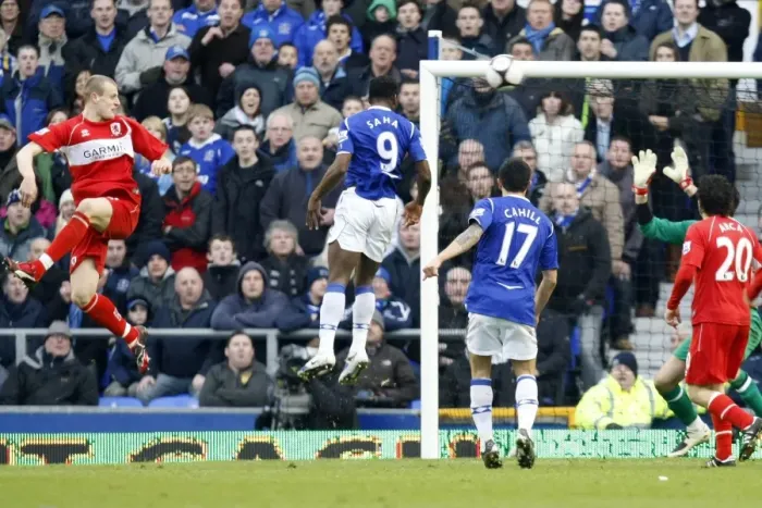 Framed Print : Louis Saha Scores Second Goal: Everton's FA Cup Quarterfinal Victory over Middlesbrough at Goodison Park (March 8, 2009) Framed Print : Louis Saha Scores Second Goal: Everton's FA Cup Quarterfinal Victory over Middlesbrough at Goodison Park (March 8, 2009)