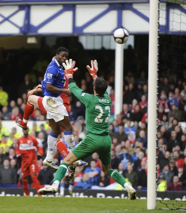 Framed Print : Louis Saha Scores Second Goal: Everton vs. Middlesbrough in FA Cup Quarterfinal at Goodison Park (March 8, 2009) Framed Print : Louis Saha Scores Second Goal: Everton vs. Middlesbrough in FA Cup Quarterfinal at Goodison Park (March 8, 2009)