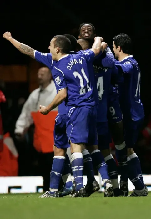 Framed Print : Louis Saha's Hat-Trick: Everton's Thrilling 3-1 Victory over West Ham United in the Barclays Premier League (08 / 11 / 08) Framed Print : Louis Saha's Hat-Trick: Everton's Thrilling 3-1 Victory over West Ham United in the Barclays Premier League (08 / 11 / 08)
