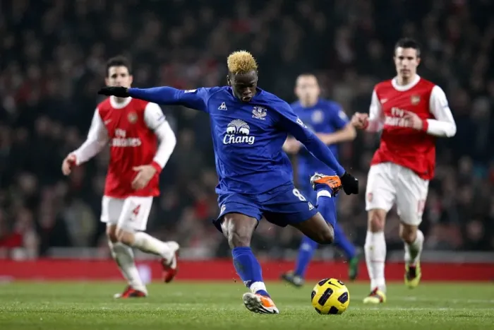 Framed Print : Louis Saha's Stunning Strike: Arsenal vs. Everton, Barclays Premier League (01 February 2011) Framed Print : Louis Saha's Stunning Strike: Arsenal vs. Everton, Barclays Premier League (01 February 2011)