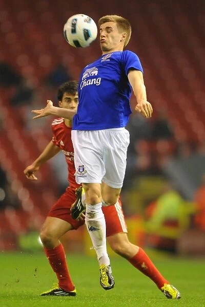 Luke Garbutt in Action: Everton vs. Liverpool - Barclays Premier Reserve League North at Anfield