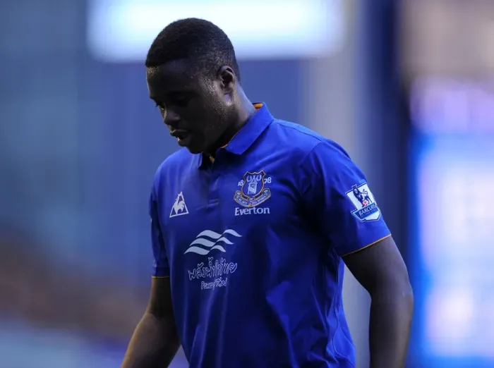 Framed Print : Magaye Gueye in Action: Everton vs Norwich City, Barclays Premier League (17 December 2011, Goodison Park) Framed Print : Magaye Gueye in Action: Everton vs Norwich City, Barclays Premier League (17 December 2011, Goodison Park)
