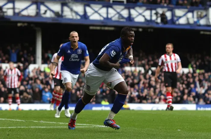 Framed Print : Magaye Gueye's Thrilling Goal: Everton's First in BPL Victory Over Sunderland (09.04.2012, Goodison Park) Framed Print : Magaye Gueye's Thrilling Goal: Everton's First in BPL Victory Over Sunderland (09.04.2012, Goodison Park)