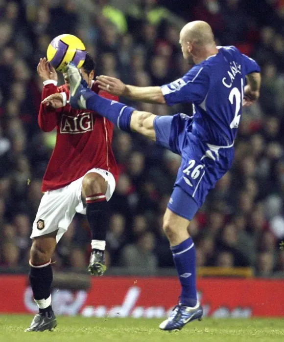 Framed Print : Manchester United vs. Everton: A Classic Clash - Kieran Richardson vs. Lee Carsley (November 29, 2006, Barclays Premiership, Old Trafford) Framed Print : Manchester United vs. Everton: A Classic Clash - Kieran Richardson vs. Lee Carsley (November 29, 2006, Barclays Premiership, Old Trafford)