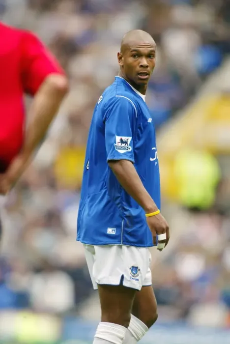 Framed Print : Marcus Bent in Action for Everton vs. West Bromich Albion, Barclays Premiership, Goodison Park - August 28, 2004 Framed Print : Marcus Bent in Action for Everton vs. West Bromich Albion, Barclays Premiership, Goodison Park - August 28, 2004