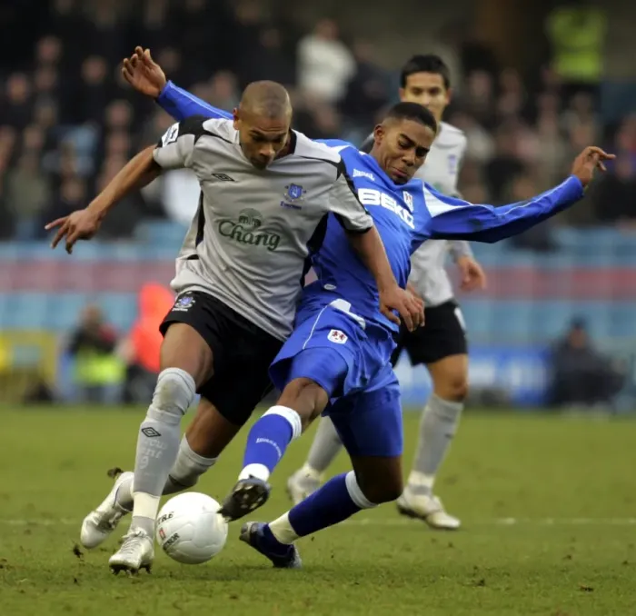 Framed Print : Marcus Bent's Escape Act: Outwitting Millwall's Marvin Elliott Framed Print : Marcus Bent's Escape Act: Outwitting Millwall's Marvin Elliott