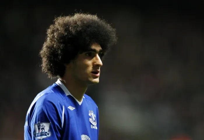 Framed Print : Marouane Fellaini: Everton's Midfield Maestro, 2008-2009 Season Framed Print : Marouane Fellaini: Everton's Midfield Maestro, 2008-2009 Season