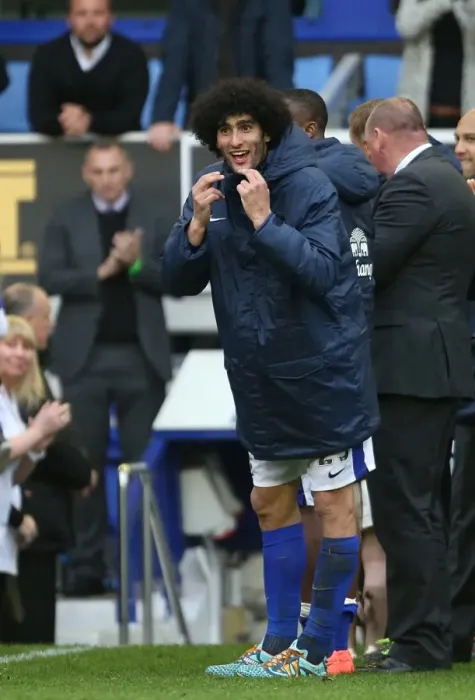 Framed Print : Marouane Fellaini Leads Everton's Guard of Honor after 2-0 Victory over West Ham United Framed Print : Marouane Fellaini Leads Everton's Guard of Honor after 2-0 Victory over West Ham United