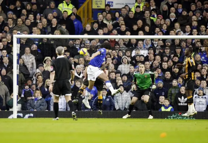 Framed Print : Marouane Fellaini Scores First Goal for Everton: Everton vs Hull City, Barclays Premier League, 2009 Framed Print : Marouane Fellaini Scores First Goal for Everton: Everton vs Hull City, Barclays Premier League, 2009