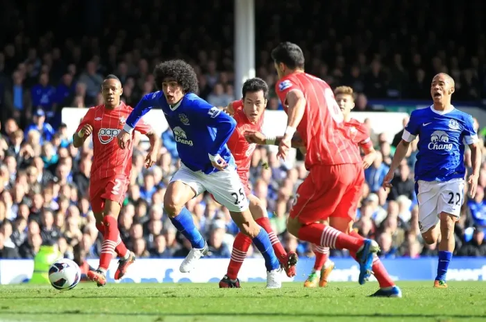 Framed Print : Marouane Fellaini's Breakthrough: Everton's 3-1 Victory Over Southampton (September 29, 2012, Goodison Park) Framed Print : Marouane Fellaini's Breakthrough: Everton's 3-1 Victory Over Southampton (September 29, 2012, Goodison Park)