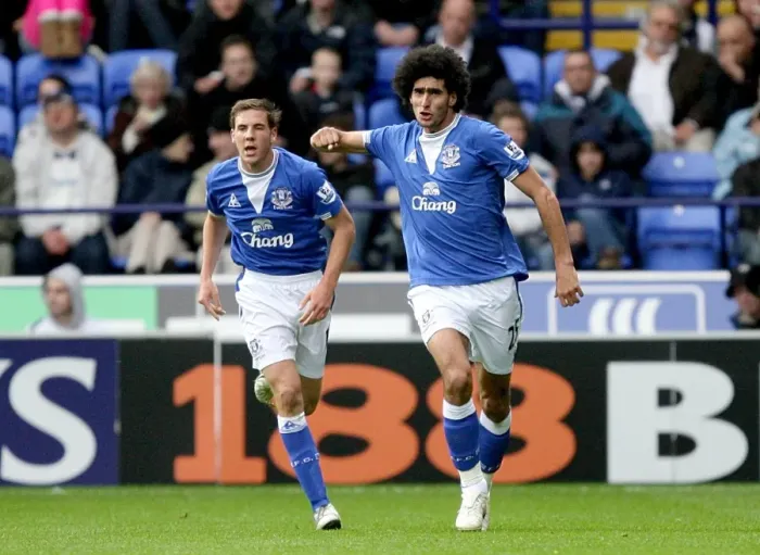 Framed Print : Marouane Fellaini's Double: Everton's Celebration Against Bolton Wanderers in the Premier League Framed Print : Marouane Fellaini's Double: Everton's Celebration Against Bolton Wanderers in the Premier League
