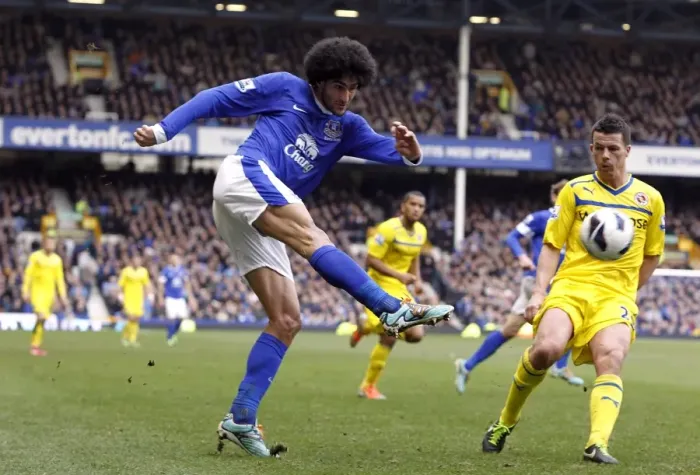 Framed Print : Marouane Fellaini's Strike: Everton's Triumphant Moment in a 3-1 Victory Over Reading (Barclays Premier League, Goodison Park, 02-03-2013) Framed Print : Marouane Fellaini's Strike: Everton's Triumphant Moment in a 3-1 Victory Over Reading (Barclays Premier League, Goodison Park, 02-03-2013)