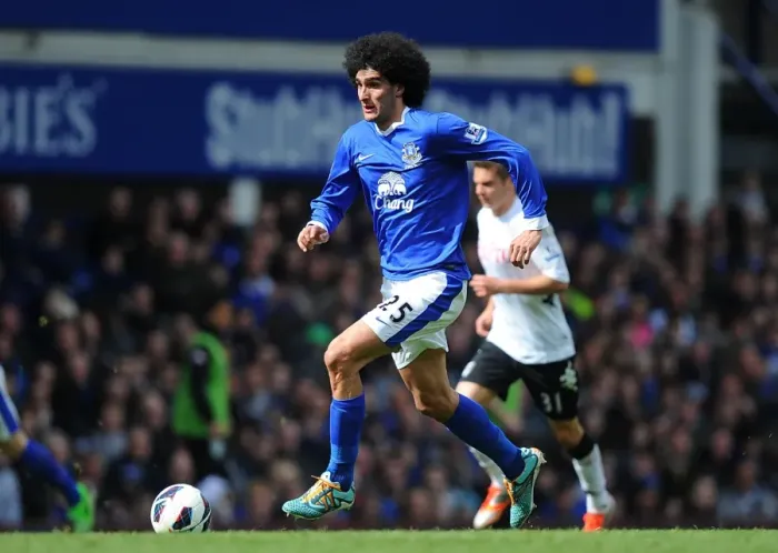 Framed Print : Marouane Fellaini's Stunner: Everton's Game-Winning Goal vs. Fulham (1-0), Premier League, Goodison Park (27-04-2013) Framed Print : Marouane Fellaini's Stunner: Everton's Game-Winning Goal vs. Fulham (1-0), Premier League, Goodison Park (27-04-2013)