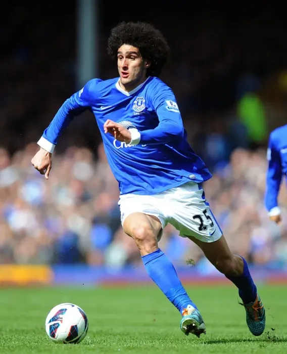 Framed Print : Marouane Fellaini's Thunderous Strike: Everton's Victory Over Fulham in Premier League (27-04-2013, Goodison Park) Framed Print : Marouane Fellaini's Thunderous Strike: Everton's Victory Over Fulham in Premier League (27-04-2013, Goodison Park)