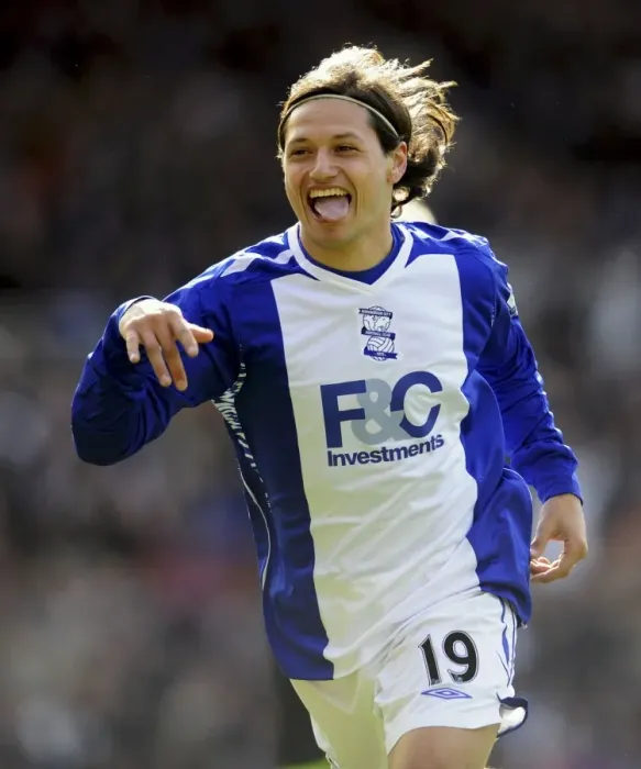 Framed Print : Mauro Zarate's Thrilling Goal Celebration: Birmingham City vs. Everton (BPL, 2008) Framed Print : Mauro Zarate's Thrilling Goal Celebration: Birmingham City vs. Everton (BPL, 2008)