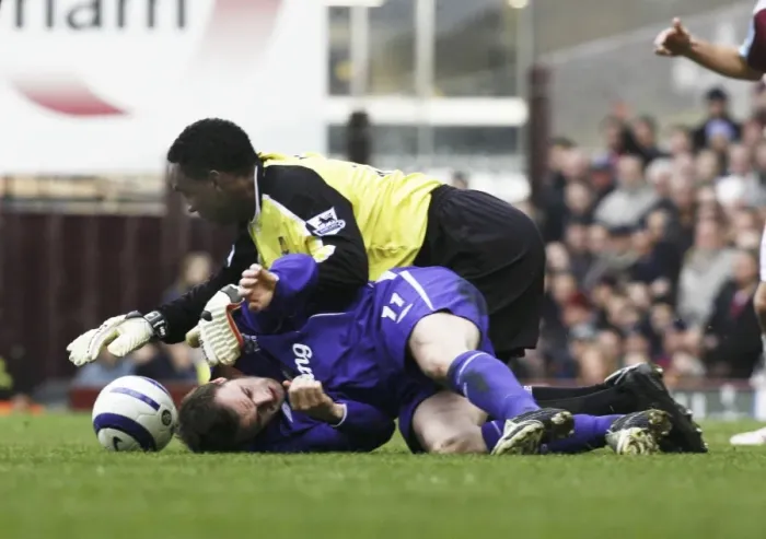 Framed Print : McFadden vs. Hislop: A Footballing Rivalry - The Fateful Encounter: James McFadden's Collision with Shaka Hislop Framed Print : McFadden vs. Hislop: A Footballing Rivalry - The Fateful Encounter: James McFadden's Collision with Shaka Hislop