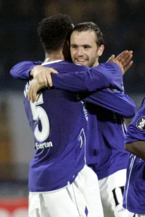 Framed Print : McFadden's Brace: Everton's UEFA Cup Victory over Metalist Kharkiv