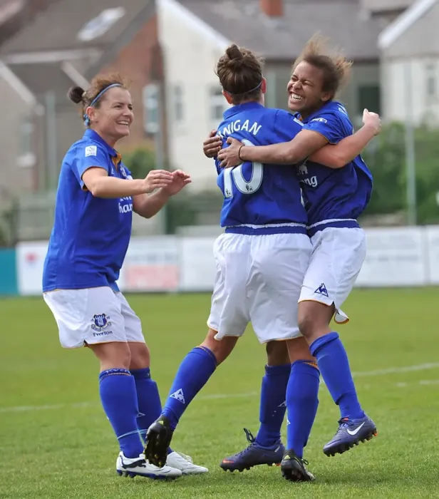 Framed Print : Michelle Hinnigan Scores the Thrilling Winner for Everton Ladies against Doncaster Rovers Belles in FA WSL Action Framed Print : Michelle Hinnigan Scores the Thrilling Winner for Everton Ladies against Doncaster Rovers Belles in FA WSL Action