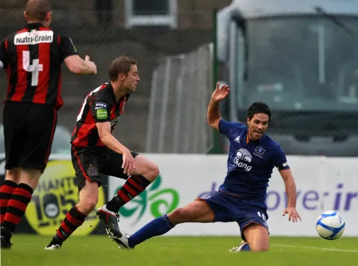 Framed Print : Mikel Arteta in Action: Everton vs. Bohemians Friendly (2011) Framed Print : Mikel Arteta in Action: Everton vs. Bohemians Friendly (2011)