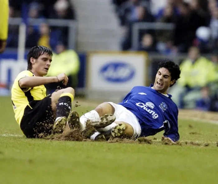 Framed Print : Mikel Arteta Foul: Everton vs Man City Framed Print : Mikel Arteta Foul: Everton vs Man City