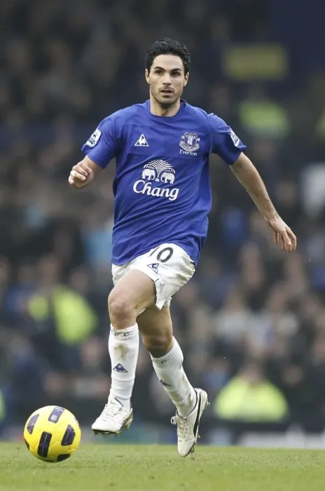 Framed Print : Mikel Arteta Leads Everton at Goodison Park Against West Ham United, Barclays Premier League (2011)