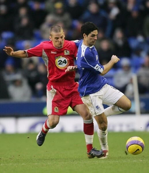 Mikel Arteta vs. David Bentley: A Battle at Goodison Park, Everton vs. Blackburn Rovers, FA Barclays Premiership, 10 / 02 / 07