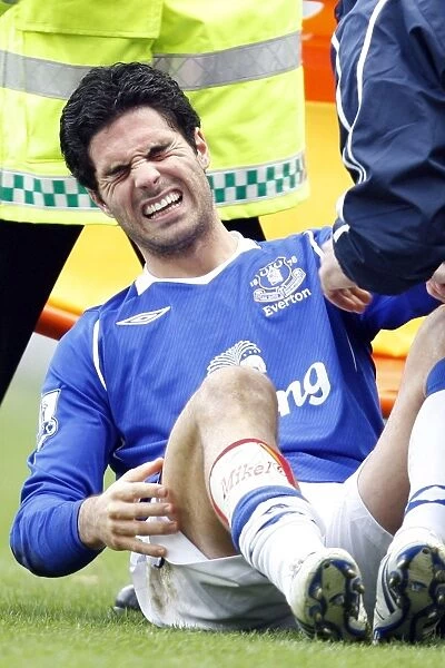 Mikel Arteta's Agony: Newcastle United Inflicts Injury on Everton Star Midfielder, Barclays Premier League, 2009