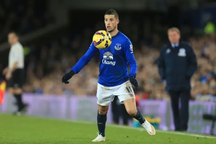 Framed Print : Mirallas in Action: Everton vs. Queens Park Rangers at Goodison Park, Premier League
