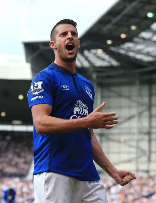 Framed Print : Mirallas Double: Everton's Victory Celebration vs. West Bromwich Albion (Premier League, 2014) Framed Print : Mirallas Double: Everton's Victory Celebration vs. West Bromwich Albion (Premier League, 2014)