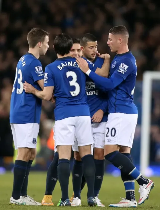 Framed Print : Mirallas Scores Again: Everton's 2-0 Goal vs. Queens Park Rangers