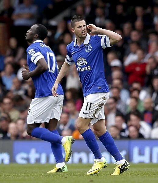 Mirallas Scores Everton's Second Goal: Fulham vs Everton (30-03-2014, Barclays Premier League) - 3-1