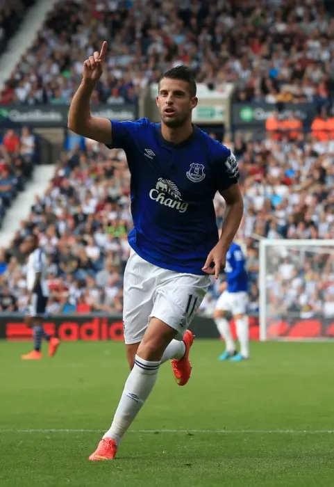 Framed Print : Mirallas Scores Everton's Second Goal vs. West Bromwich Albion in Premier League Framed Print : Mirallas Scores Everton's Second Goal vs. West Bromwich Albion in Premier League