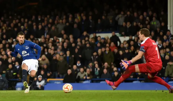 Framed Print : Mirallas Scores Third: Everton's Europa League Triumph over Young Boys Framed Print : Mirallas Scores Third: Everton's Europa League Triumph over Young Boys