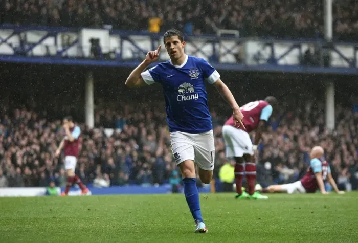 Framed Print : Mirallas Strikes Again: Everton's Second Goal vs. West Ham United (Everton 2-0, Barclays Premier League, May 12, 2013) Framed Print : Mirallas Strikes Again: Everton's Second Goal vs. West Ham United (Everton 2-0, Barclays Premier League, May 12, 2013)