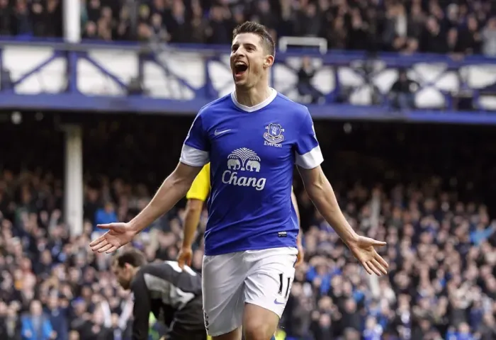Framed Print : Mirallas Triumph: Everton's Exhilarating Third Goal vs. Reading (3-1) - Goodison Park (02-03-2013) Framed Print : Mirallas Triumph: Everton's Exhilarating Third Goal vs. Reading (3-1) - Goodison Park (02-03-2013)