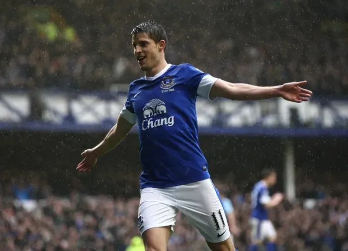 Framed Print : Mirallas's Brace: Everton's 2-0 Victory Over West Ham United (Premier League 2012-13: Goodison Park)