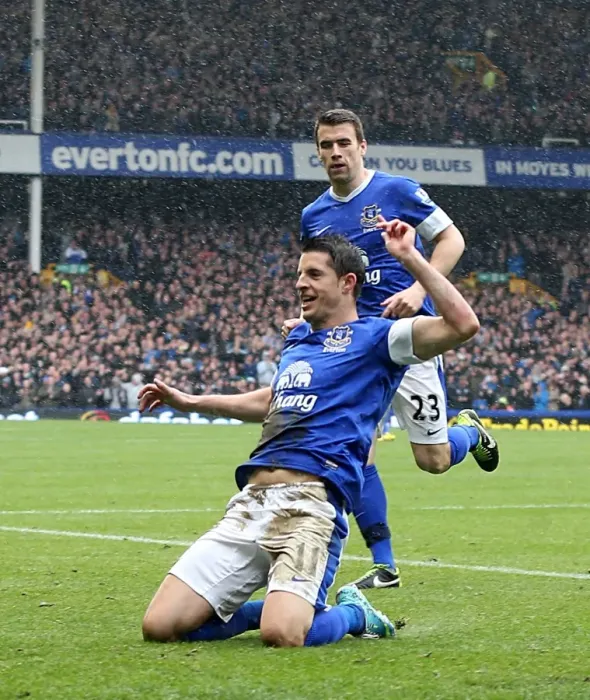 Framed Print : Mirallas's Strike: Everton Takes the Lead Against West Ham United in BPL (12-05-2013)