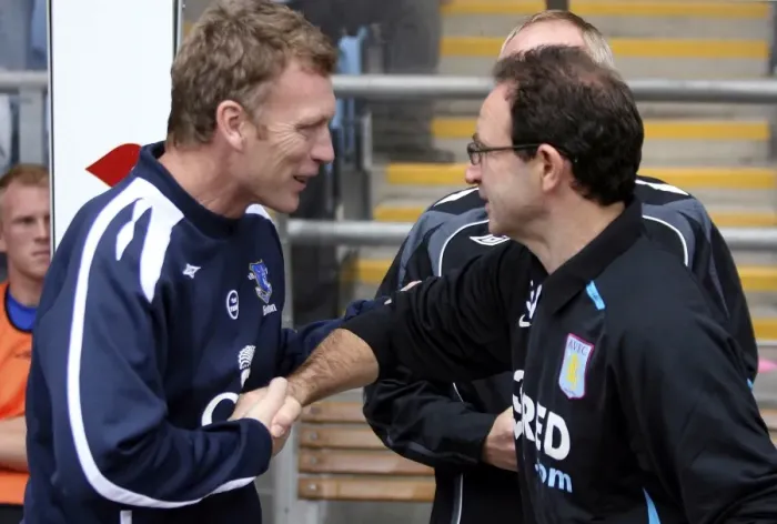 Framed Print : Moyes vs. O'Neill: Intense Rivalry on the Touchline - Aston Villa vs. Everton, 2007 Premier League