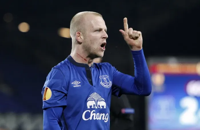 Framed Print : Naismith Scores Third as Everton Triumphs in Europa League over Lille Framed Print : Naismith Scores Third as Everton Triumphs in Europa League over Lille