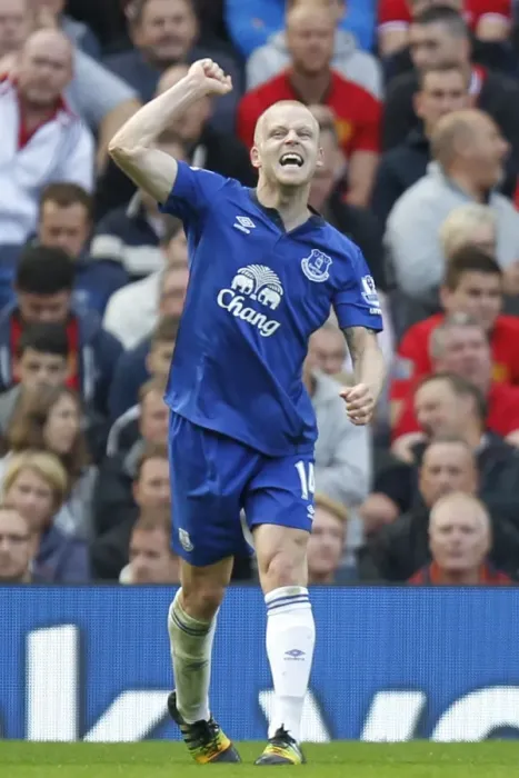 Framed Print : Naismith Scores Opener: Everton Stuns Manchester United at Old Trafford (Barclays Premier League) Framed Print : Naismith Scores Opener: Everton Stuns Manchester United at Old Trafford (Barclays Premier League)