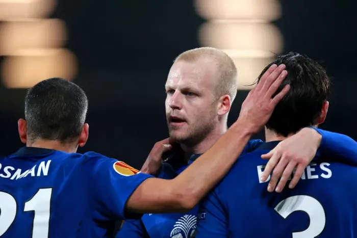 Framed Print : Naismith Scores Third: Everton's Europa League Triumph Over Lille Framed Print : Naismith Scores Third: Everton's Europa League Triumph Over Lille