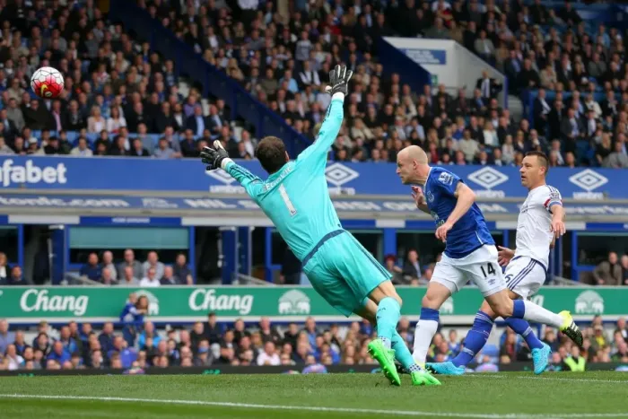 Framed Print : Naismith Strikes First: Everton vs. Chelsea at Goodison Park - Barclays Premier League Framed Print : Naismith Strikes First: Everton vs. Chelsea at Goodison Park - Barclays Premier League