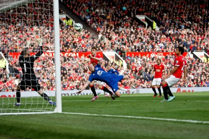 Framed Print : Naismith's Dramatic Equalizer: Everton Stuns Manchester United at Old Trafford (Barclays Premier League) Framed Print : Naismith's Dramatic Equalizer: Everton Stuns Manchester United at Old Trafford (Barclays Premier League)