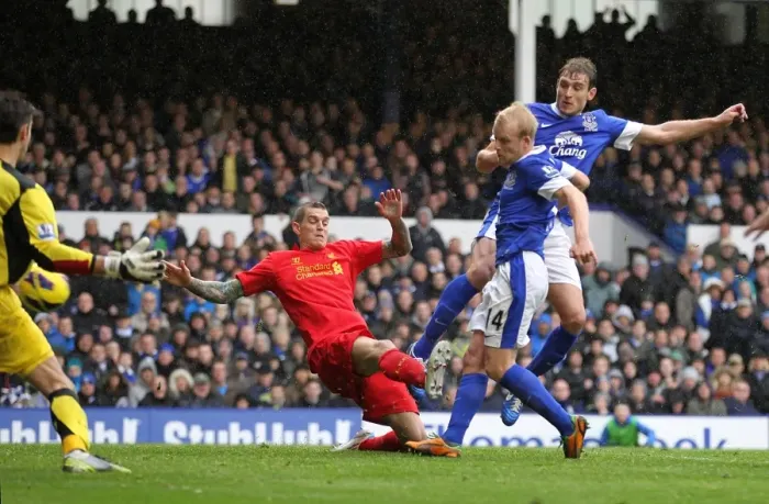 Framed Print : Naismith's Stunner: Everton vs. Liverpool's Thrilling 2-2 Draw (October 28, 2012) Framed Print : Naismith's Stunner: Everton vs. Liverpool's Thrilling 2-2 Draw (October 28, 2012)