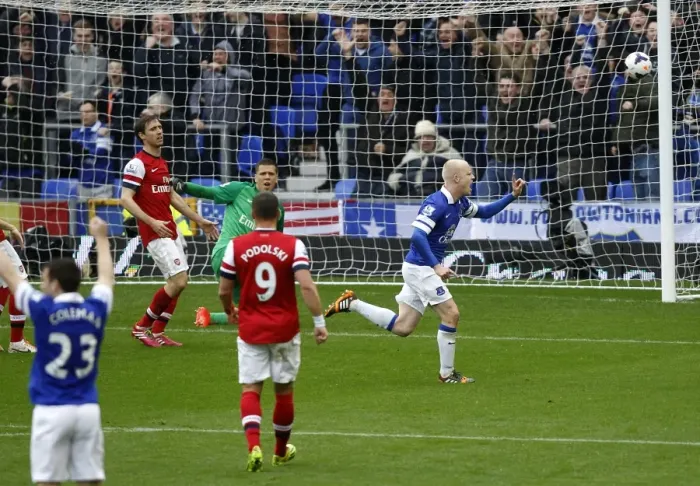 Framed Print : Naismith's Stunner: Everton's 3-0 Thriller Against Arsenal (April 6, 2014 - Goodison Park) Framed Print : Naismith's Stunner: Everton's 3-0 Thriller Against Arsenal (April 6, 2014 - Goodison Park)