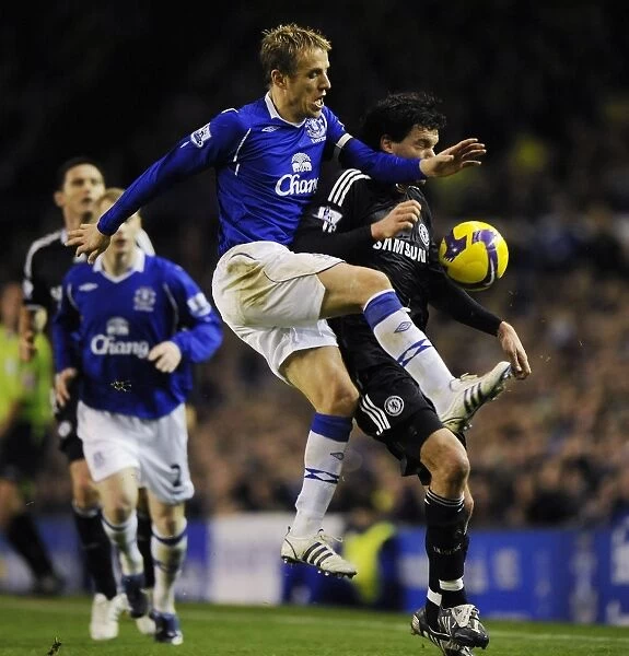 Neville vs Ballack: A Premier League Battle at Goodison Park - Everton vs Chelsea, December 2008