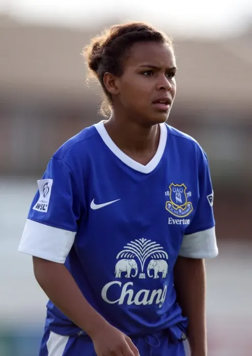 Framed Print : Nikita Parris: Star Striker of Everton Ladies at Arriva Stadium (FA WSL Match vs. Bristol Academy Women, October 7, 2012)