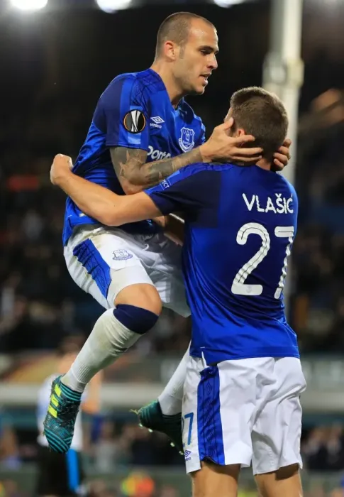 Framed Print : Nikola Vlasic's Double: Everton Celebrates Second Goal vs Apollon Limassol in UEFA Europa League Group E Framed Print : Nikola Vlasic's Double: Everton Celebrates Second Goal vs Apollon Limassol in UEFA Europa League Group E
